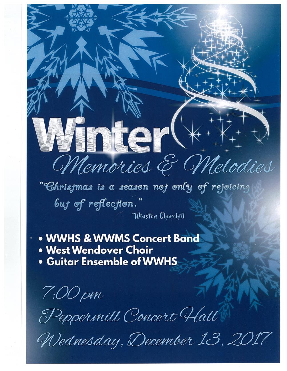 WWHS & WWMS Winter Concert Flyer Image