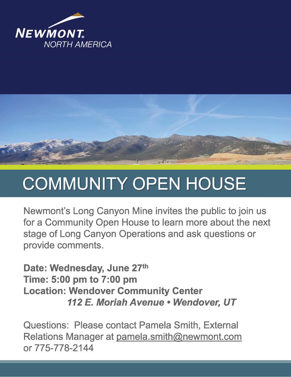 Long Canyon_Community Open House Flyer - Wendover