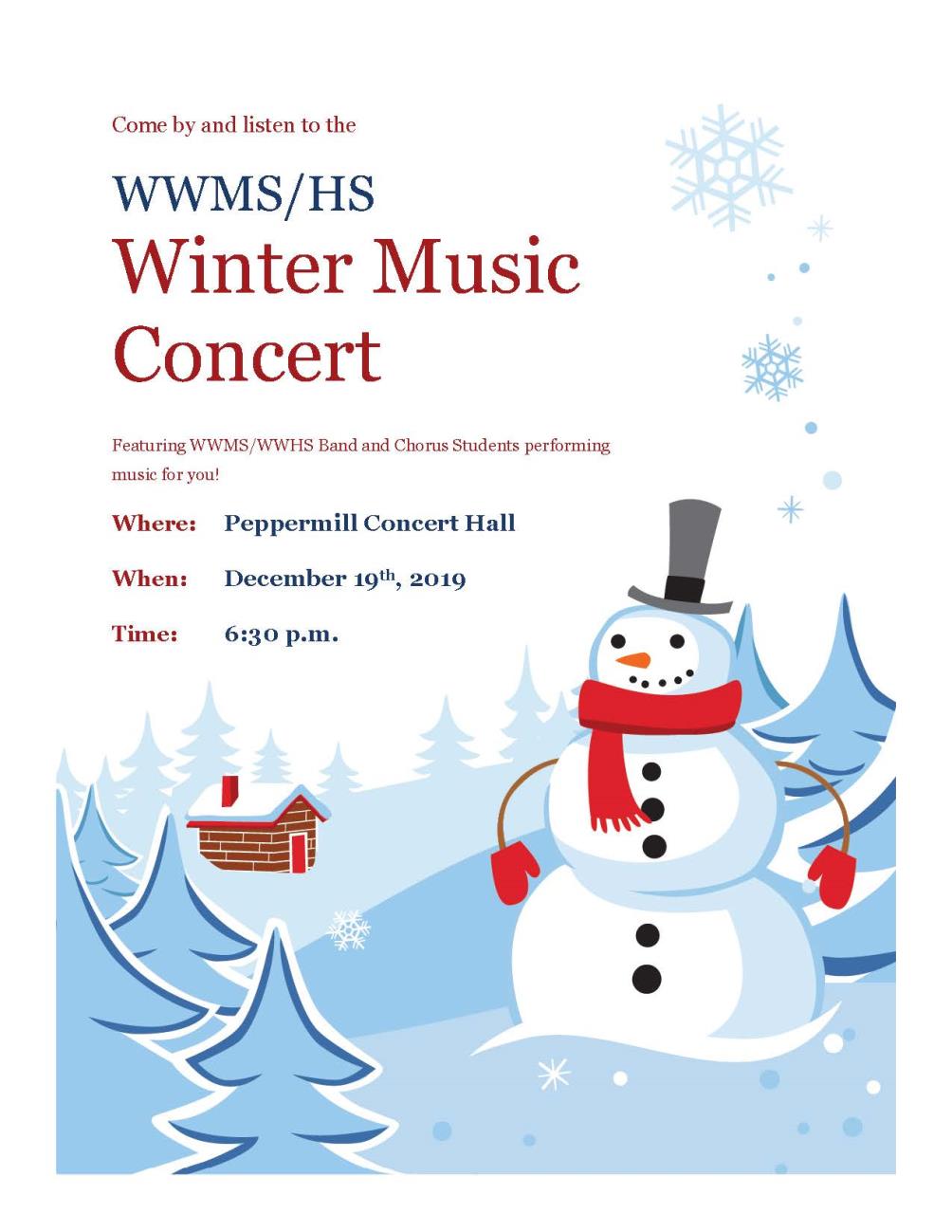 WWMS-HS 2019 Winter Music Concert