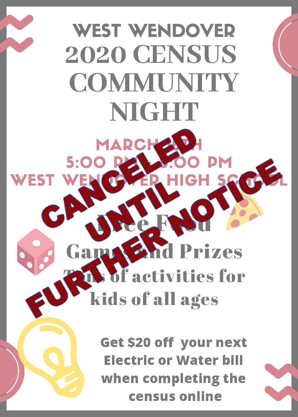 Census Community Night Flyer - CANCELED