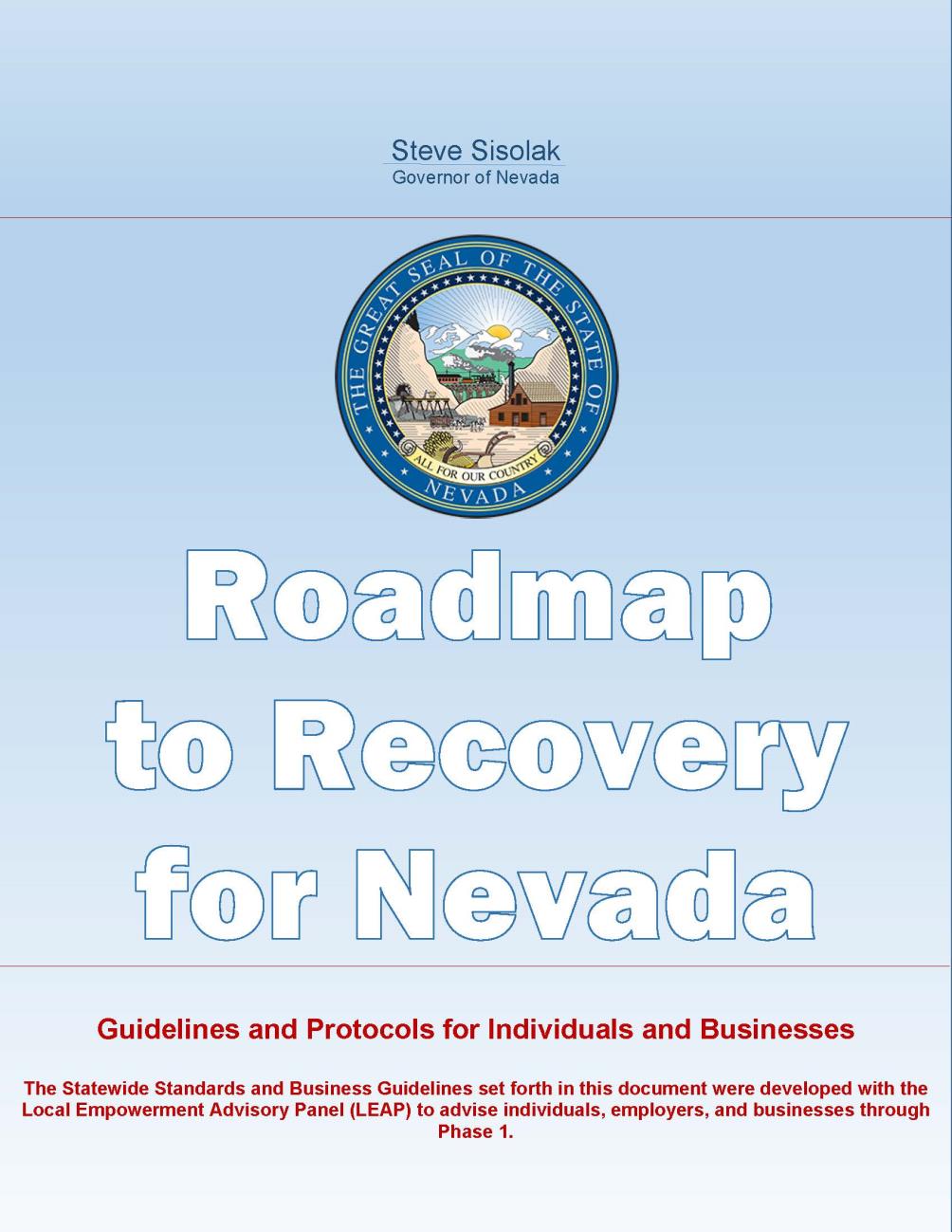 Page 1 Roadmap to Recovery- Phase One Initial Guidance