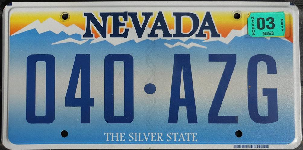 NV License Plate