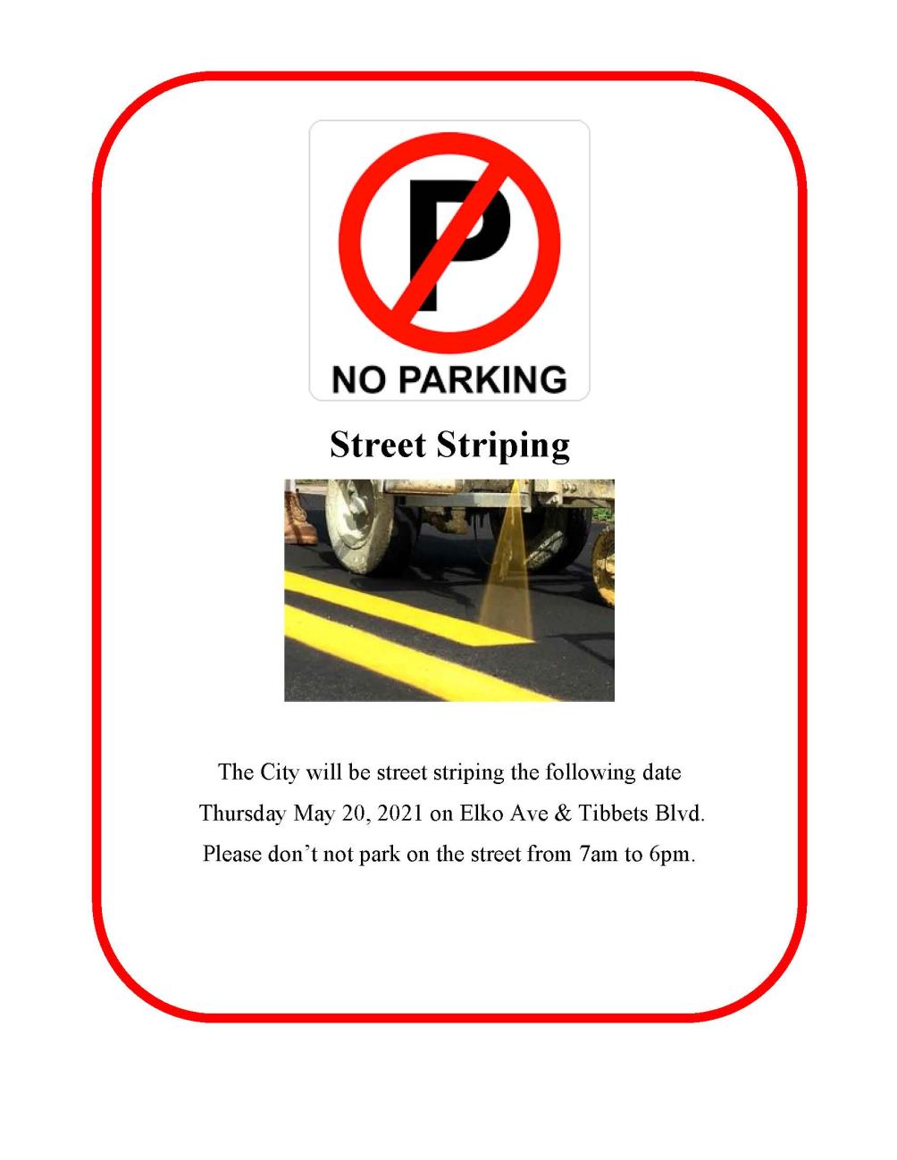 Street striping 2021