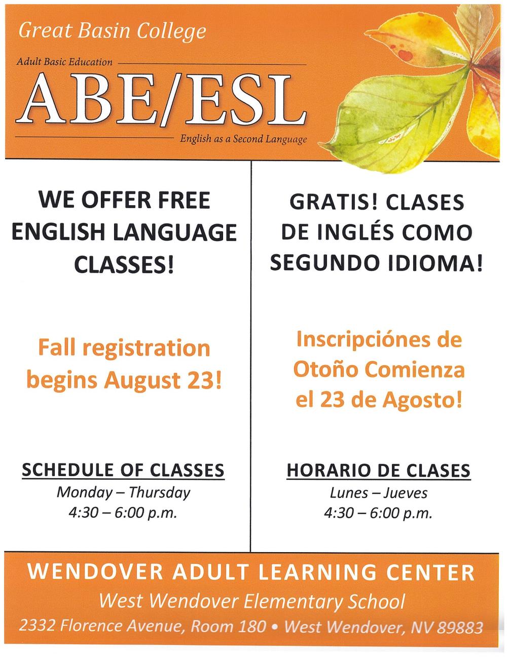 ABE ESL Classes