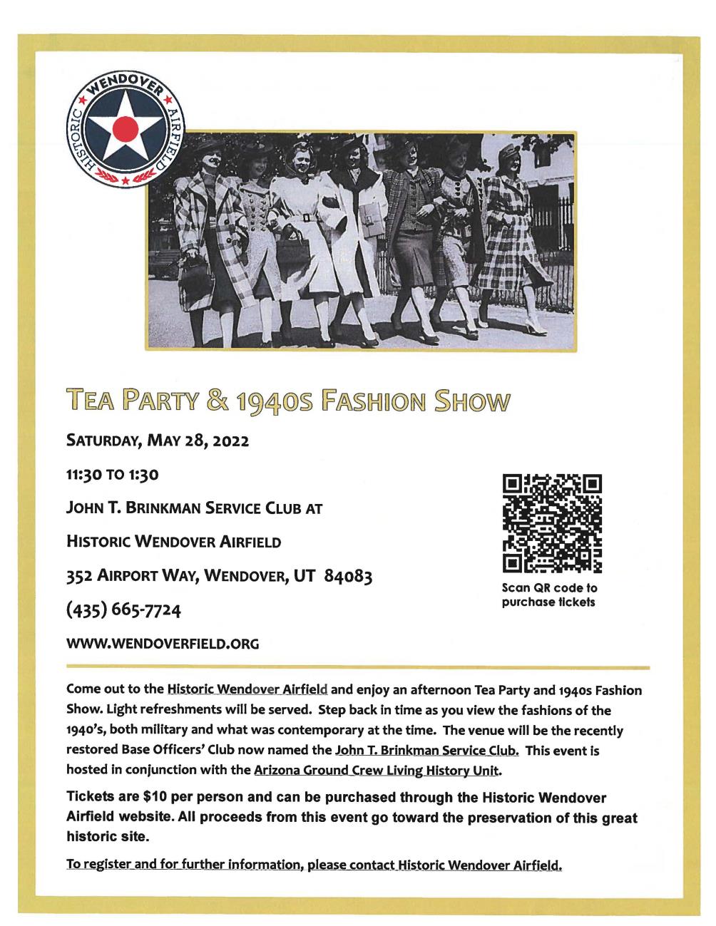 Historic Wendover Airfield Tea Party Fashion Show 5-28-2022