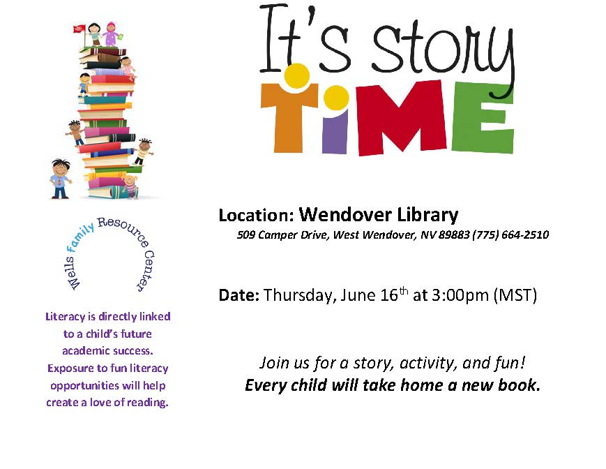 Story Time Flyer- June Wendover 2022