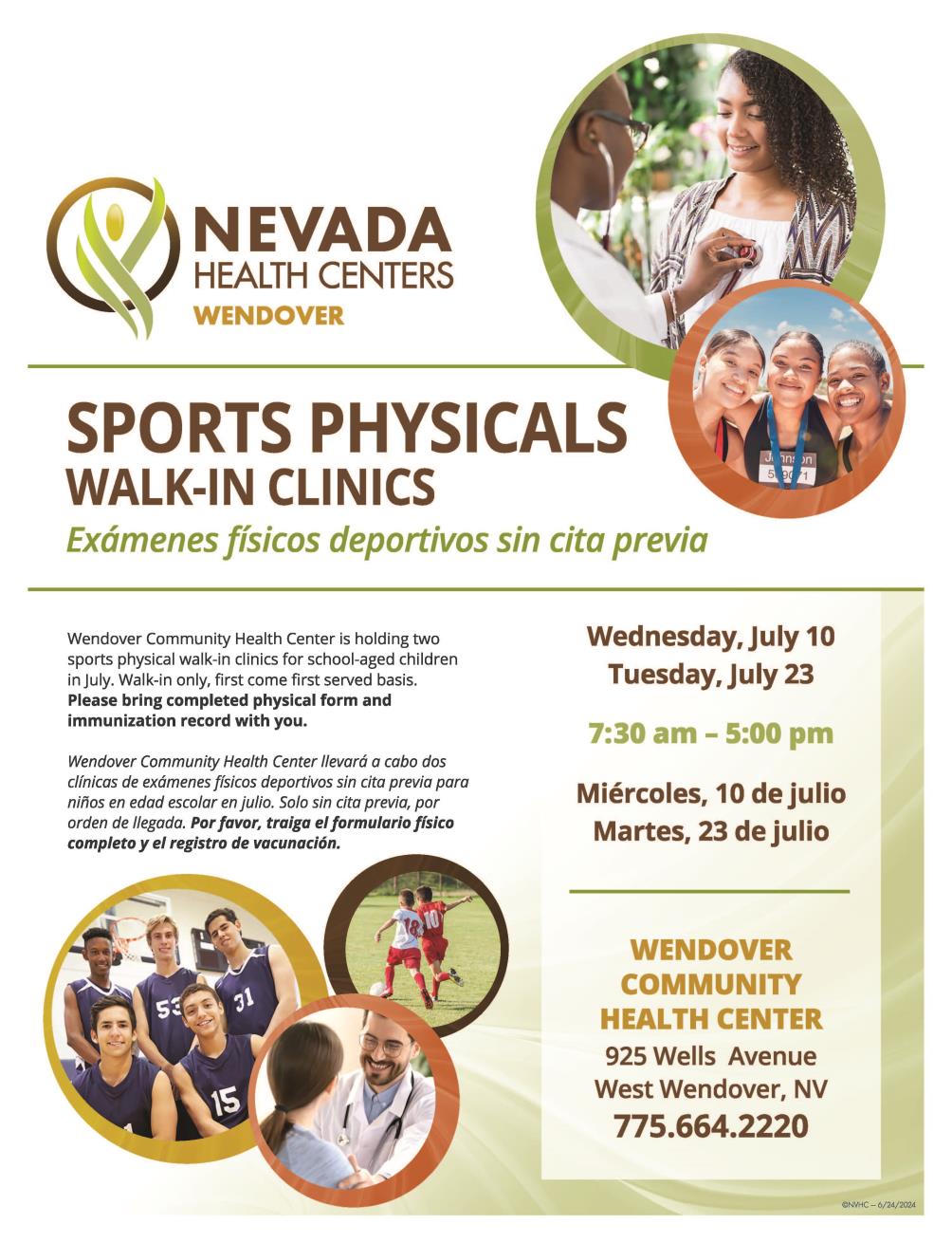 NVHC Wendover Sports Physicals Flyer FINAL